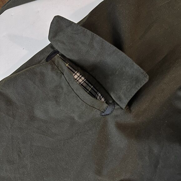 Barbour Icons Haydon Waxed Double-Breasted Coat Jacket NWT Mens Medium Olive D/C - Picture 10 of 16